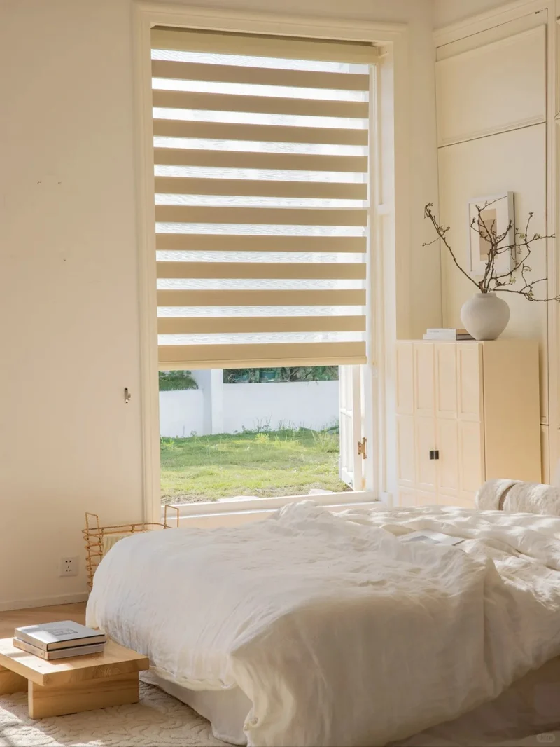 Zebra Blinds - Dual Layer Light Control & Privacy, Cordless Waterproof Shades