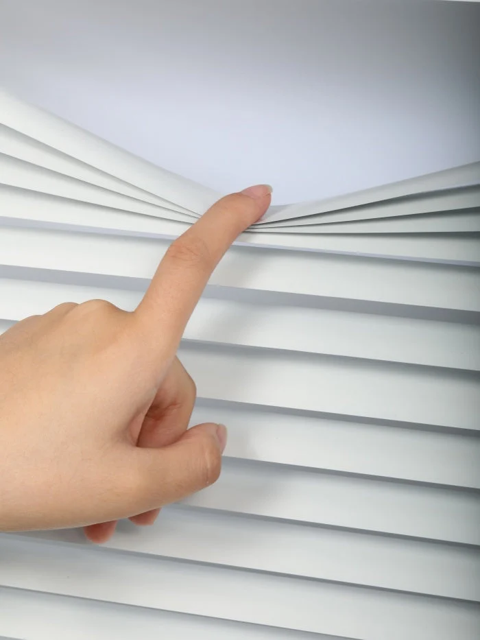 No Drill Cordless Vinyl Blinds – Durable Aluminum, Water & Oil Resistant, Ideal for Mini Windows
