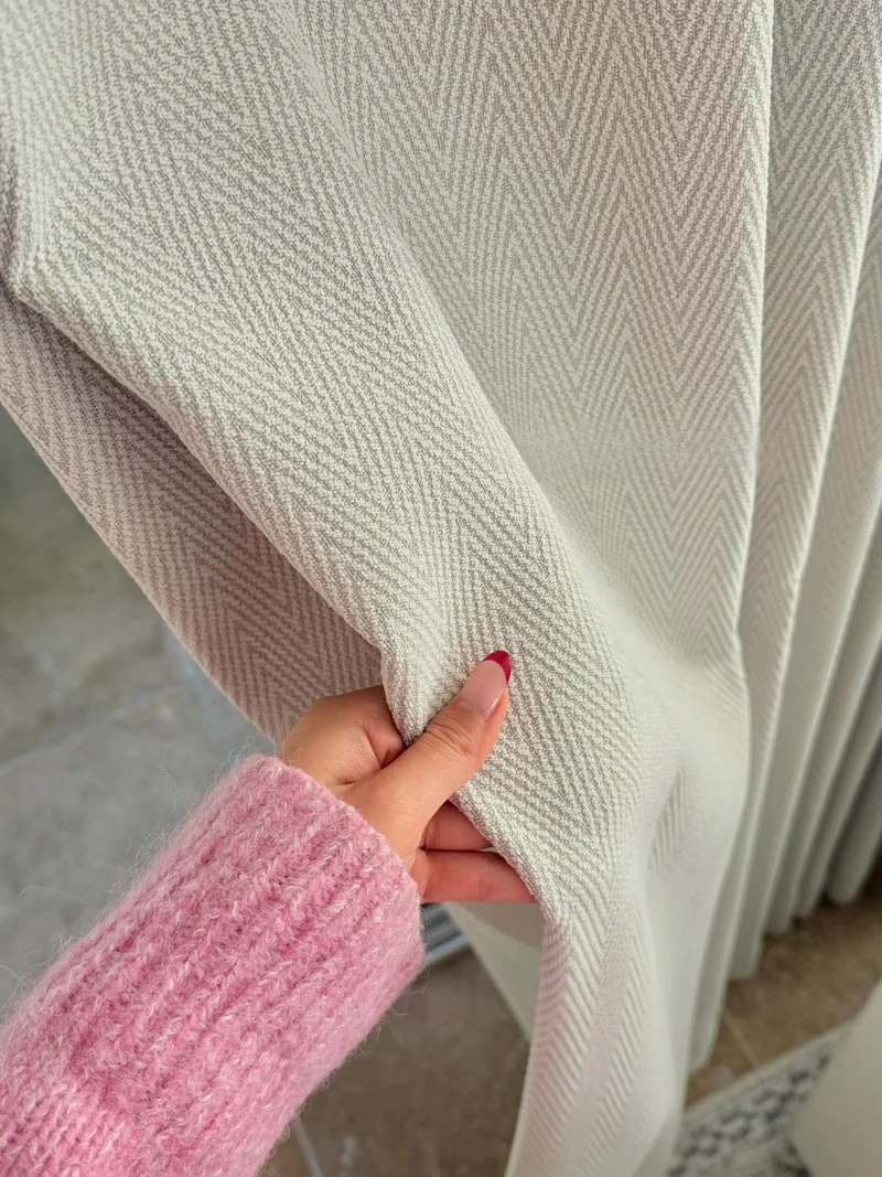 Herringbone Blackout Curtains for Bedroom