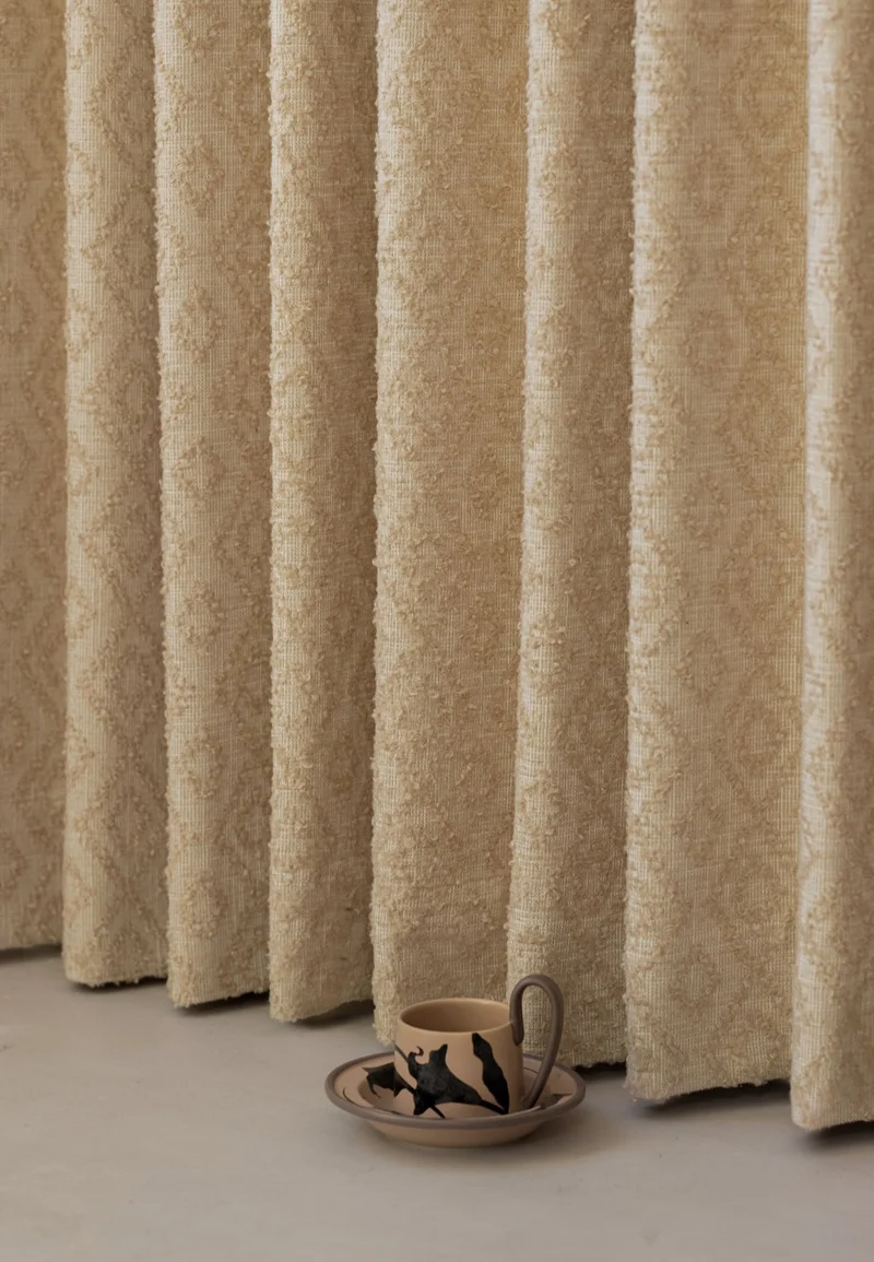Paul Cézanne Luxury Textured Geometric Curtains Modern Drapery