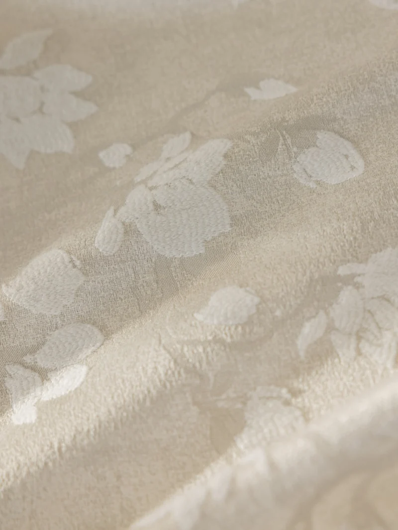 Luxury Magnolia Floral Embroidered Pattern Curtains