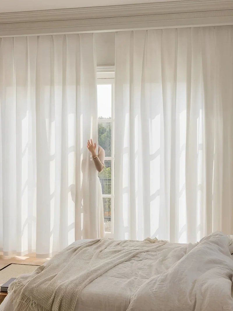 Privacy White Sheer Curtains – Perfect for Light Penetration and Enhanced Privacy