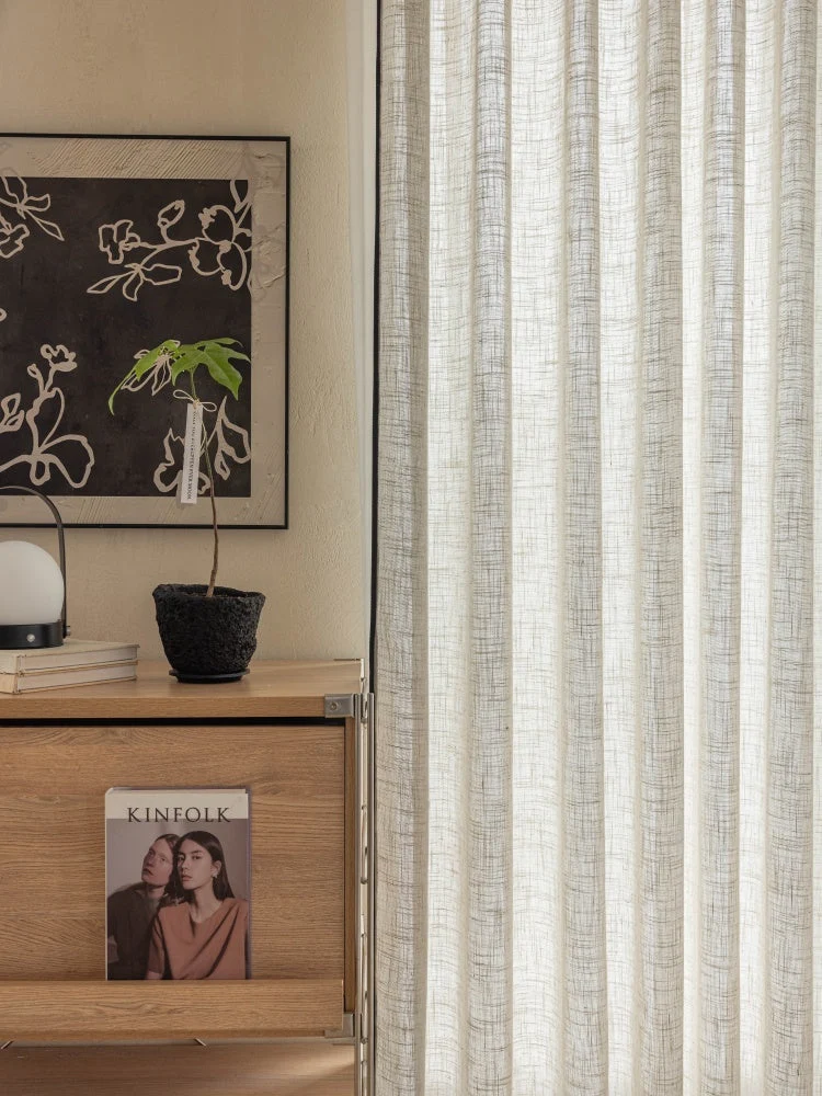 Premium Sheer Linen Curtains for Living & Dining Room