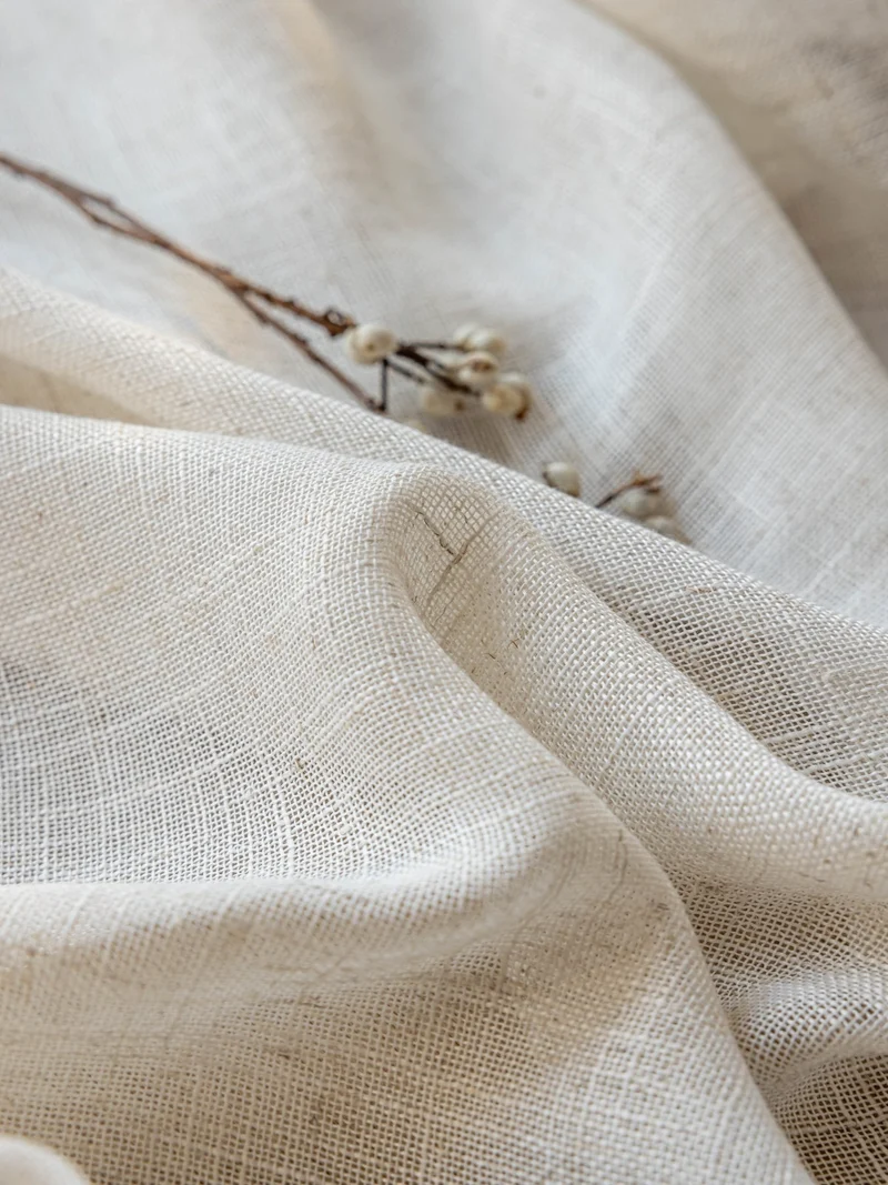 Premium Sheer Linen Curtains for Living & Dining Room