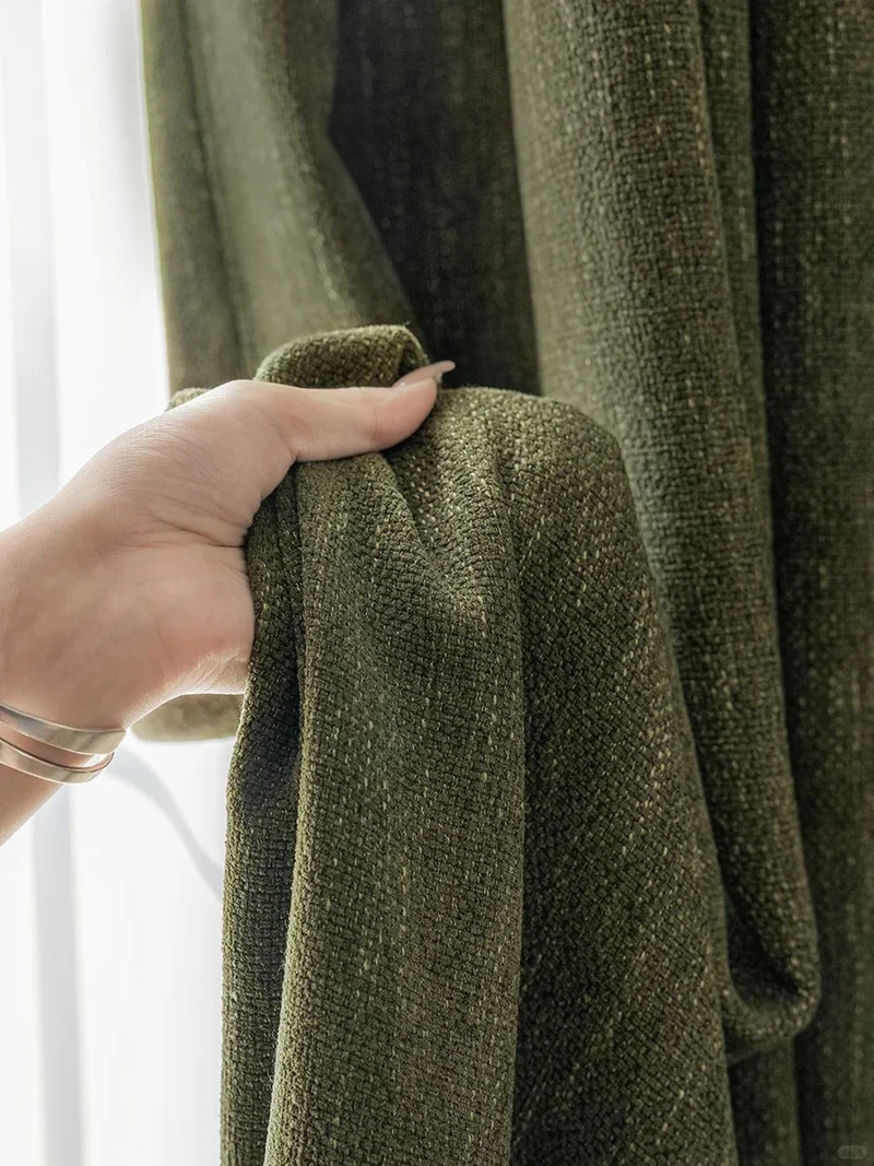 Heavyweight Chenille Custom Curtains and Drapery, Blackout for Bedroom