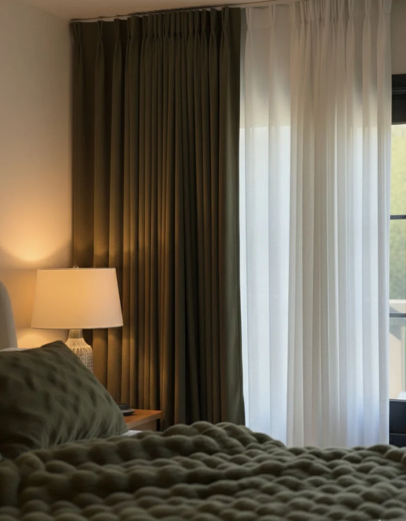 Heavyweight Chenille Custom Curtains and Drapery, Blackout for Bedroom