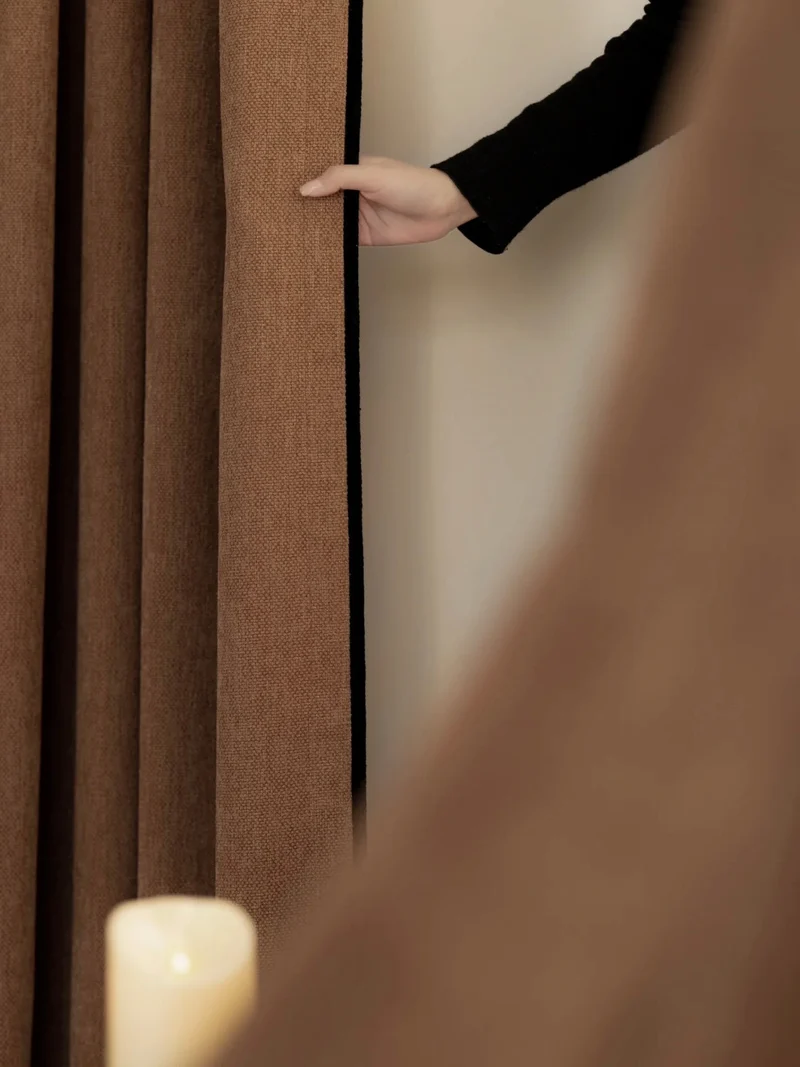 Heavyweight Chenille Custom Curtains and Drapery, Blackout for Bedroom