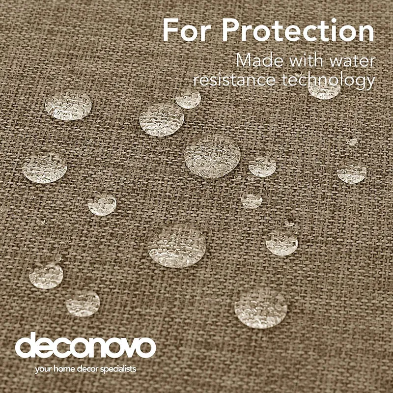 Deconovo Tischdecke Leinenoptik Lotuseffekt Wasserabweisend Tischtuch, 1 Stück