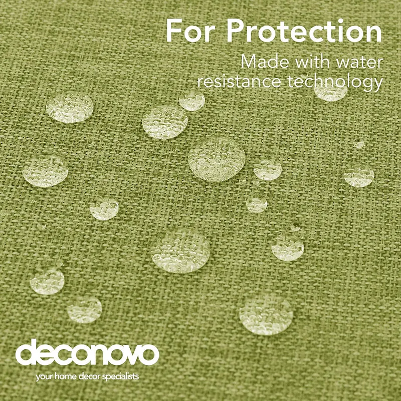 Deconovo Tischdecke Leinenoptik Lotuseffekt Wasserabweisend Tischtuch, 1 Stück