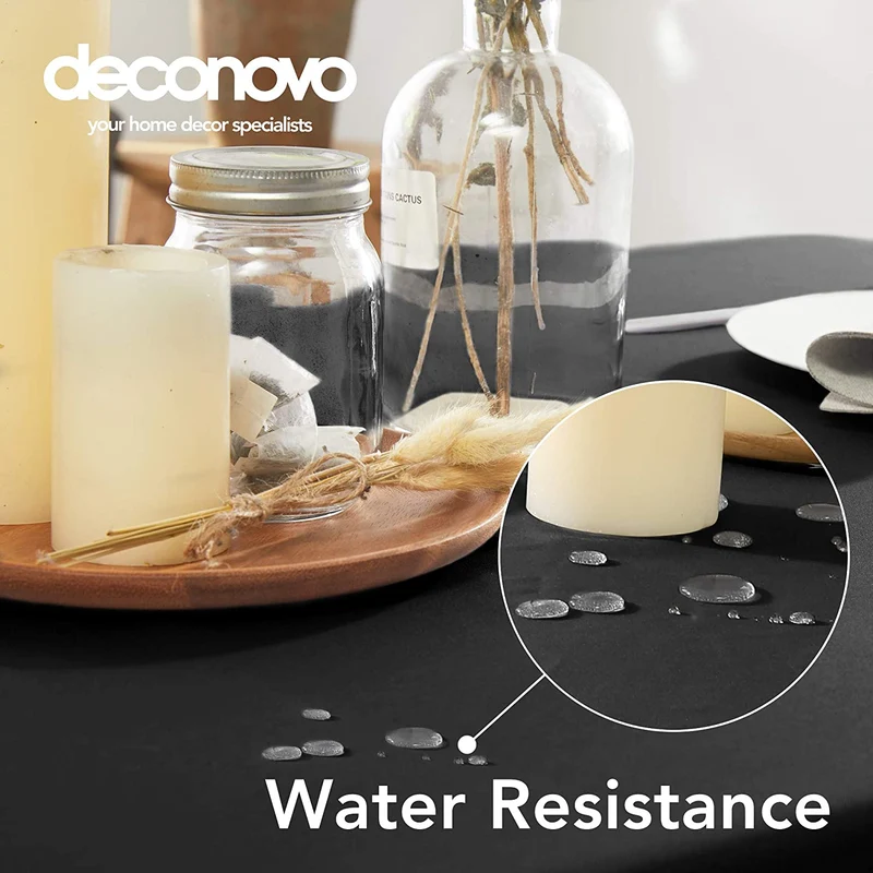 Deconovo Lotuseffekt Wasserabweisend Tischdecke Tischwäsche