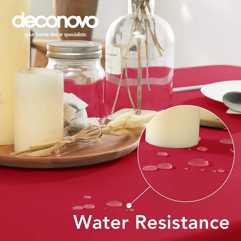 Deconovo Lotuseffekt Wasserabweisend Tischdecke Tischwäsche