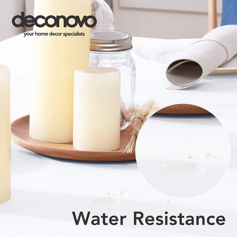 Deconovo Lotuseffekt Wasserabweisend Tischdecke Tischwäsche