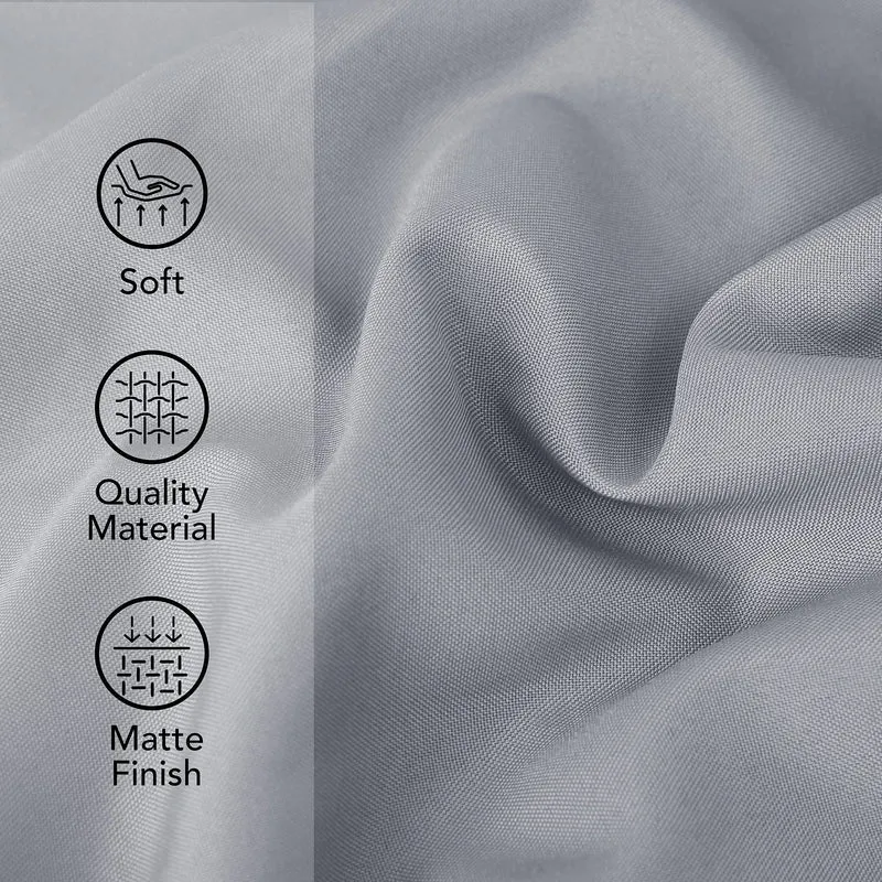 Deconovo Ösenvorhang Gardinen Oxford Vorhang Thermogardinen, 2er Set