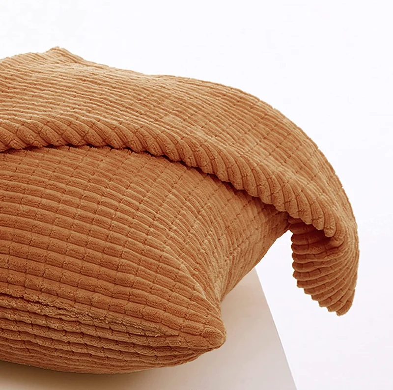 Deconovo Kordsamt Zierkissenbezug Dekorativen Kissenhüllen Weiches Massiv Schlafzimmer, 2er Set