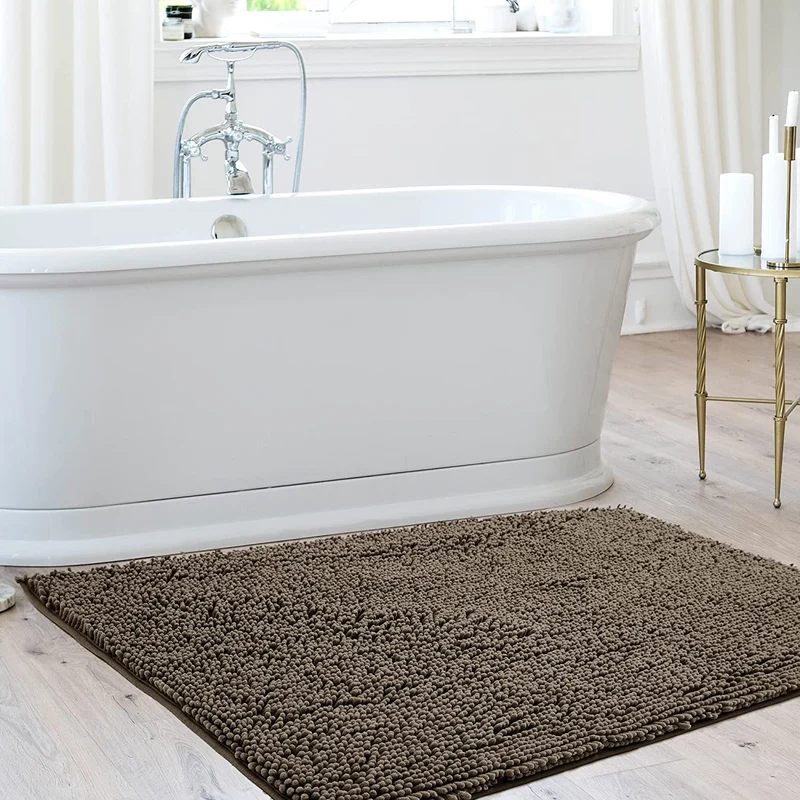 Deconovo Rutschfest Badematte Wasserabsorbierend Badteppiche Absorbierend Flauschige Duschvorleger