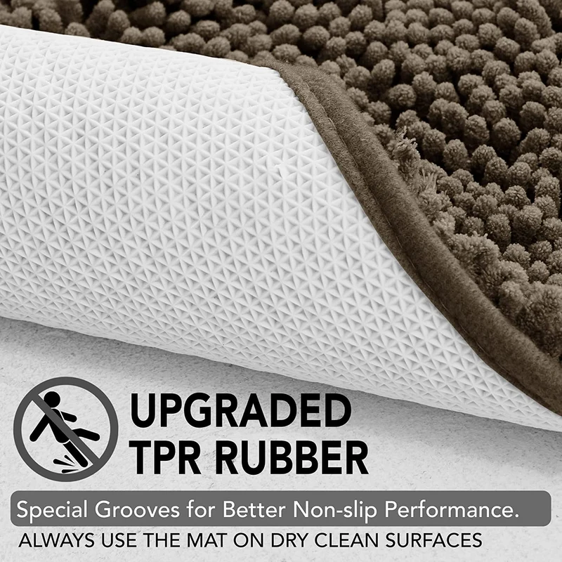 Deconovo Rutschfest Badematte Wasserabsorbierend Badteppiche Absorbierend Flauschige Duschvorleger