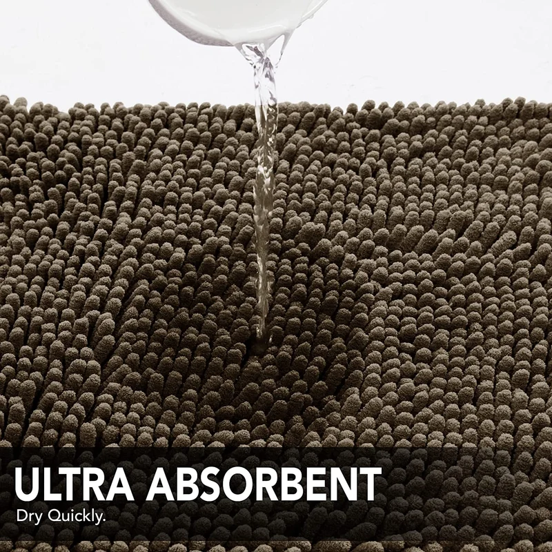 Deconovo Rutschfest Badematte Wasserabsorbierend Badteppiche Absorbierend Flauschige Duschvorleger