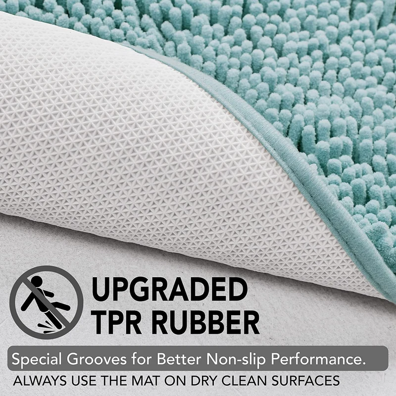 Deconovo Rutschfest Badematte Wasserabsorbierend Badteppiche Absorbierend Flauschige Duschvorleger
