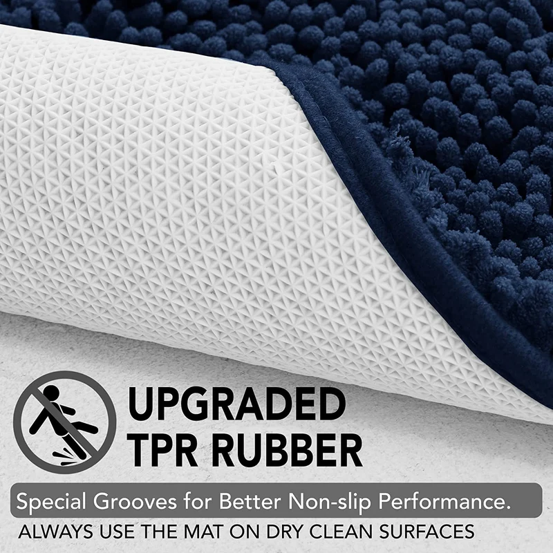Deconovo Rutschfest Badematte Wasserabsorbierend Badteppiche Absorbierend Flauschige Duschvorleger