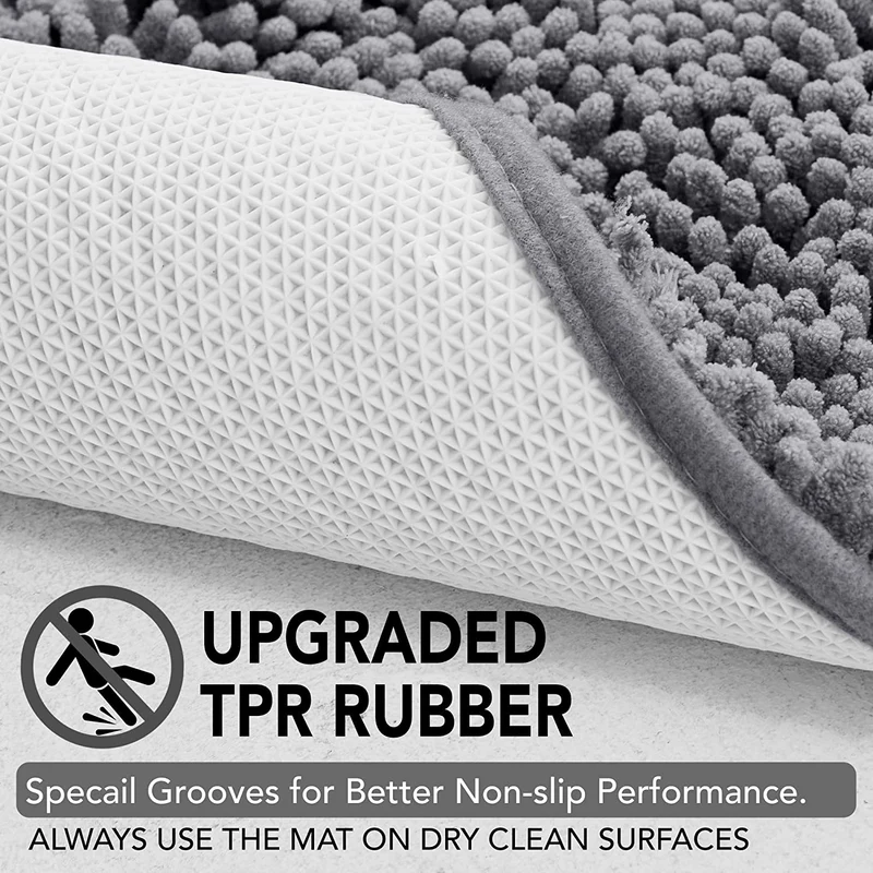 Deconovo Rutschfest Badematte Wasserabsorbierend Badteppiche Absorbierend Flauschige Duschvorleger