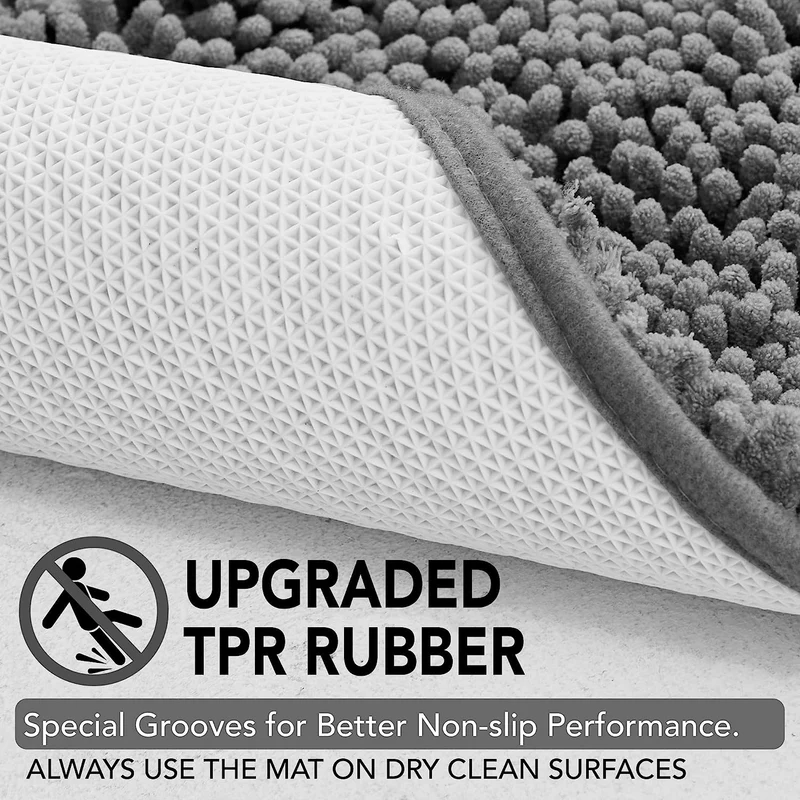 Deconovo Rutschfest Badematte Wasserabsorbierend Badteppiche Absorbierend Flauschige Duschvorleger