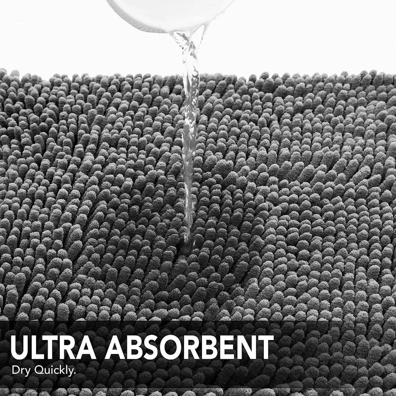 Deconovo Rutschfest Badematte Wasserabsorbierend Badteppiche Absorbierend Flauschige Duschvorleger