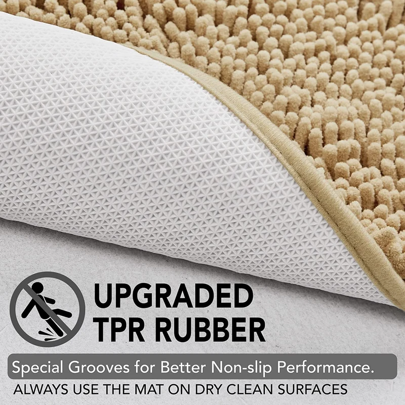 Deconovo Rutschfest Badematte Wasserabsorbierend Badteppiche Absorbierend Flauschige Duschvorleger