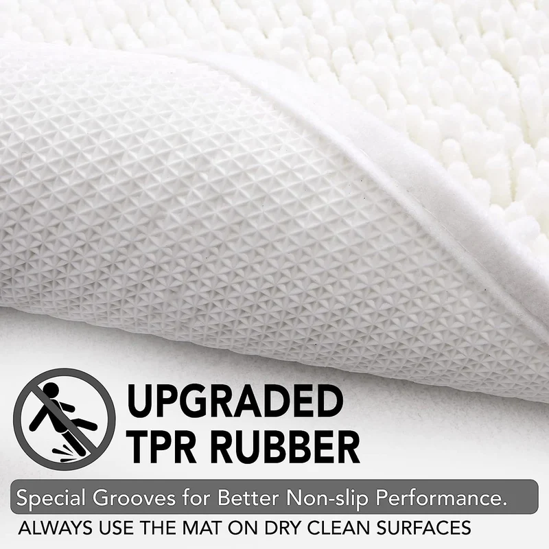 Deconovo Rutschfest Badematte Wasserabsorbierend Badteppiche Absorbierend Flauschige Duschvorleger