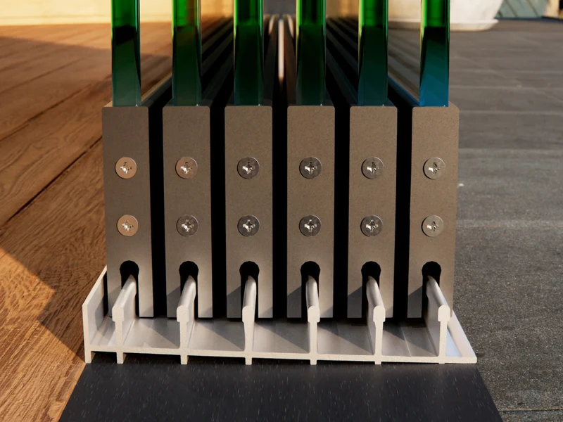Glasschiebewand Breite bis zu 528 cm