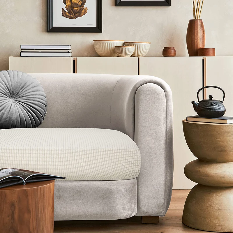 Deconovo Sofabezug Elastisch Weich Sofa Sitzbezug Polyester Verschleißfest Möbelschutz