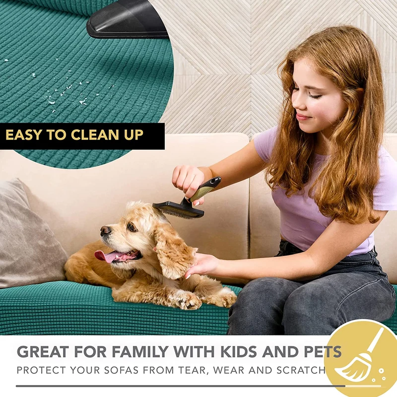 Deconovo Sofabezug Elastisch Weich Sofa Sitzbezug Polyester Verschleißfest Möbelschutz