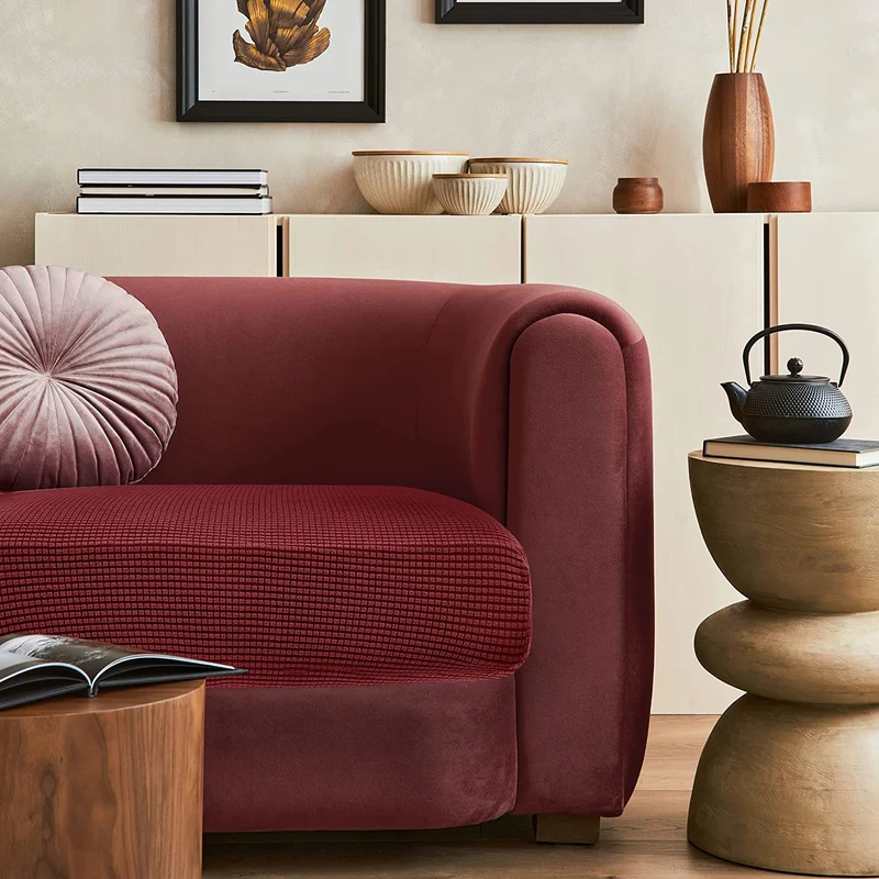 Deconovo Sofabezug Elastisch Weich Sofa Sitzbezug Polyester Verschleißfest Möbelschutz