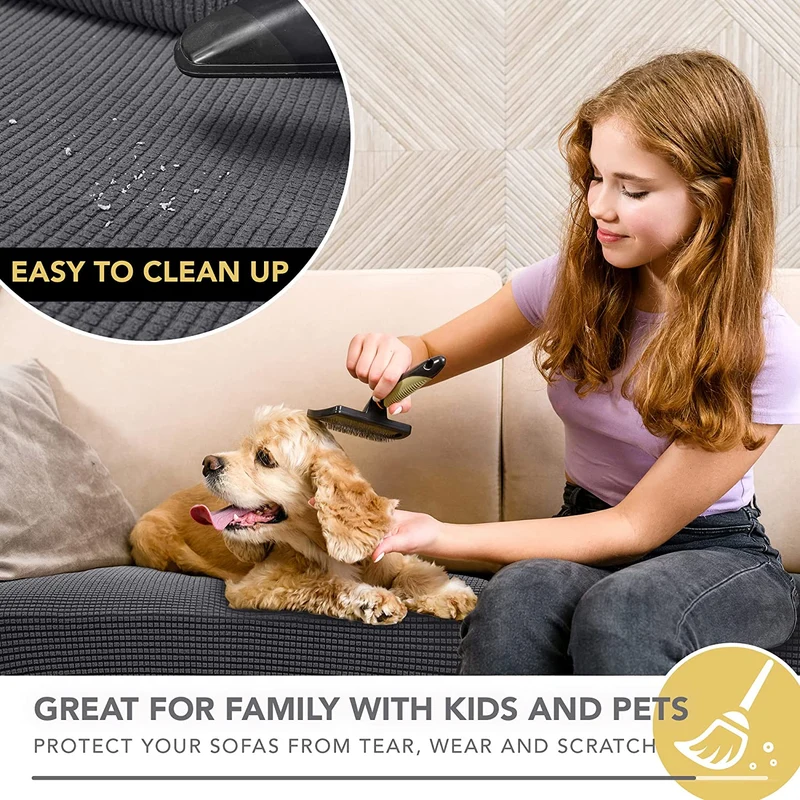 Deconovo Sofabezug Elastisch Weich Sofa Sitzbezug Polyester Verschleißfest Möbelschutz