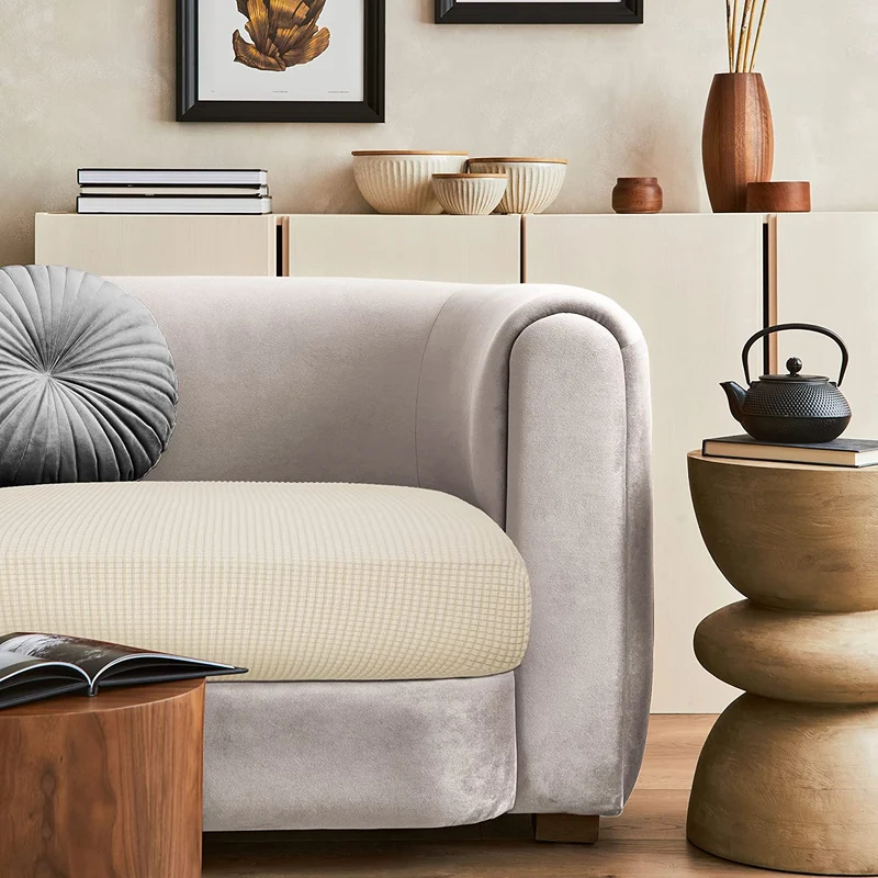 Deconovo Sofabezug Elastisch Weich Sofa Sitzbezug Polyester Verschleißfest Möbelschutz