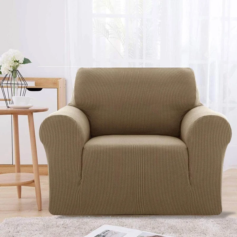 Deconovo Sofabezug Jacquard Sofaüberwurf Stretch Couchhusse Sesselbezug