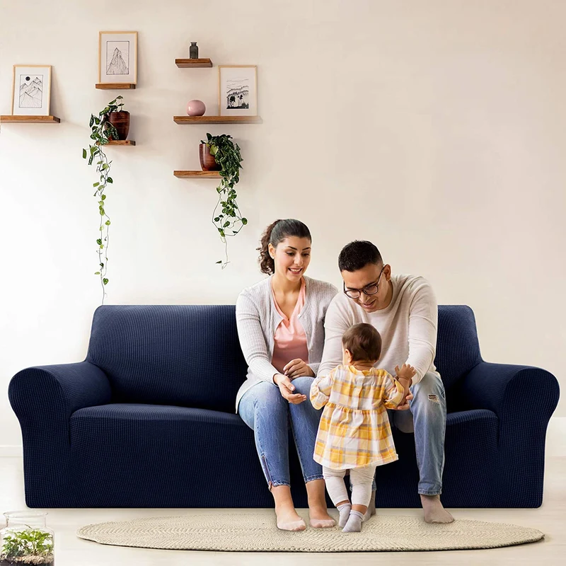 Deconovo Sofabezug Jacquard Sofaüberwurf Stretch Couchhusse Sesselbezug
