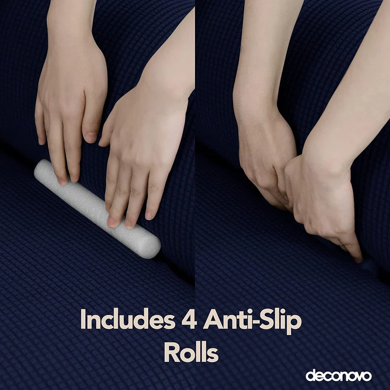 Deconovo Sofabezug Jacquard Sofaüberwurf Stretch Couchhusse Sesselbezug