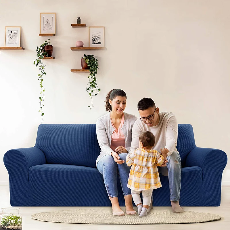 Deconovo Sofabezug Jacquard Sofaüberwurf Stretch Couchhusse Sesselbezug