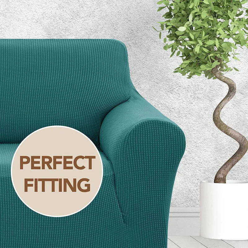 Deconovo Sofabezug Jacquard Sofaüberwurf Stretch Couchhusse Sesselbezug