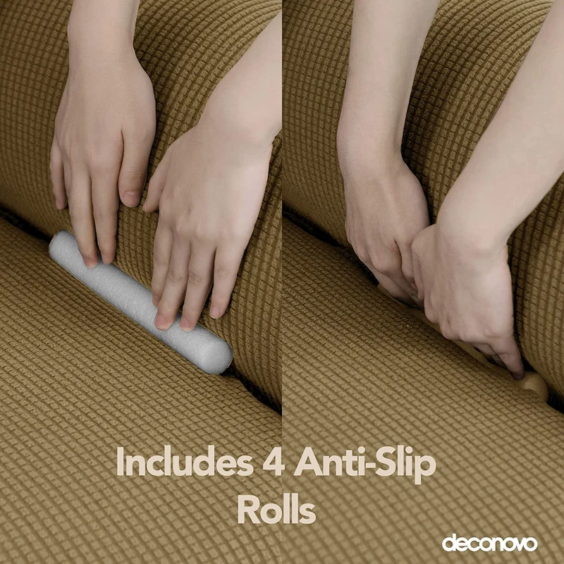 Deconovo Sofabezug Jacquard Sofaüberwurf Stretch Couchhusse Sesselbezug