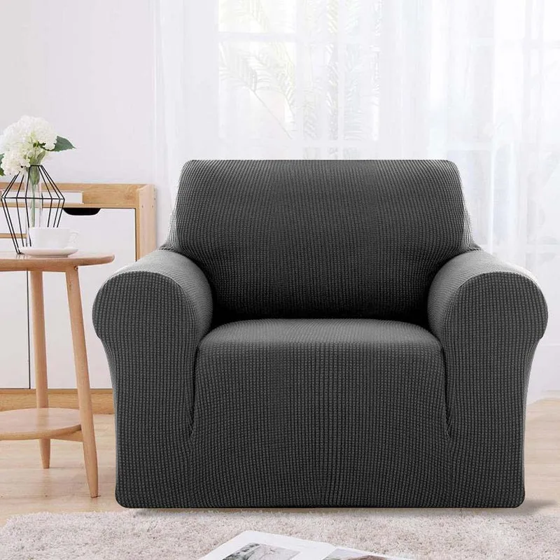 Deconovo Sofabezug Jacquard Sofaüberwurf Stretch Couchhusse Sesselbezug
