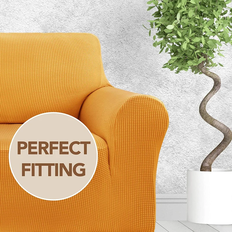 Deconovo Sofabezug Jacquard Sofaüberwurf Stretch Couchhusse Sesselbezug