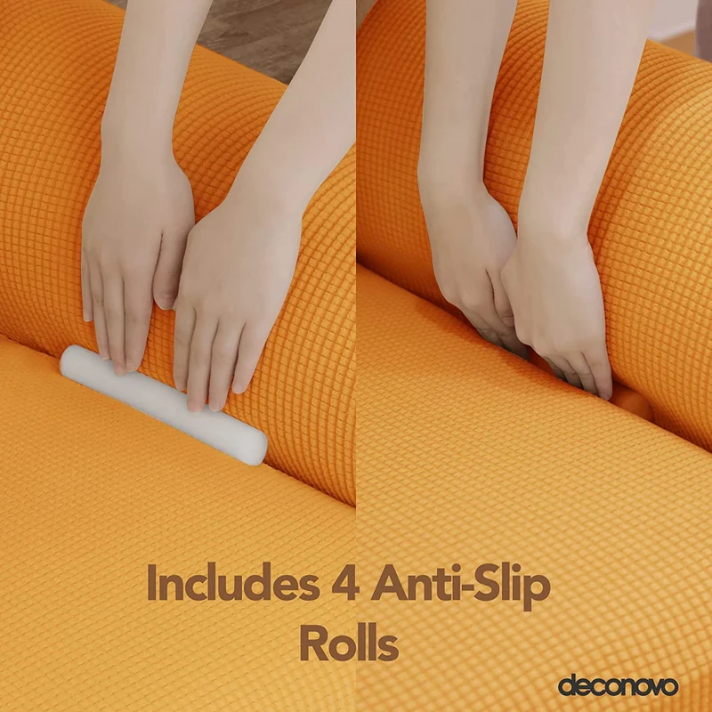 Deconovo Sofabezug Jacquard Sofaüberwurf Stretch Couchhusse Sesselbezug