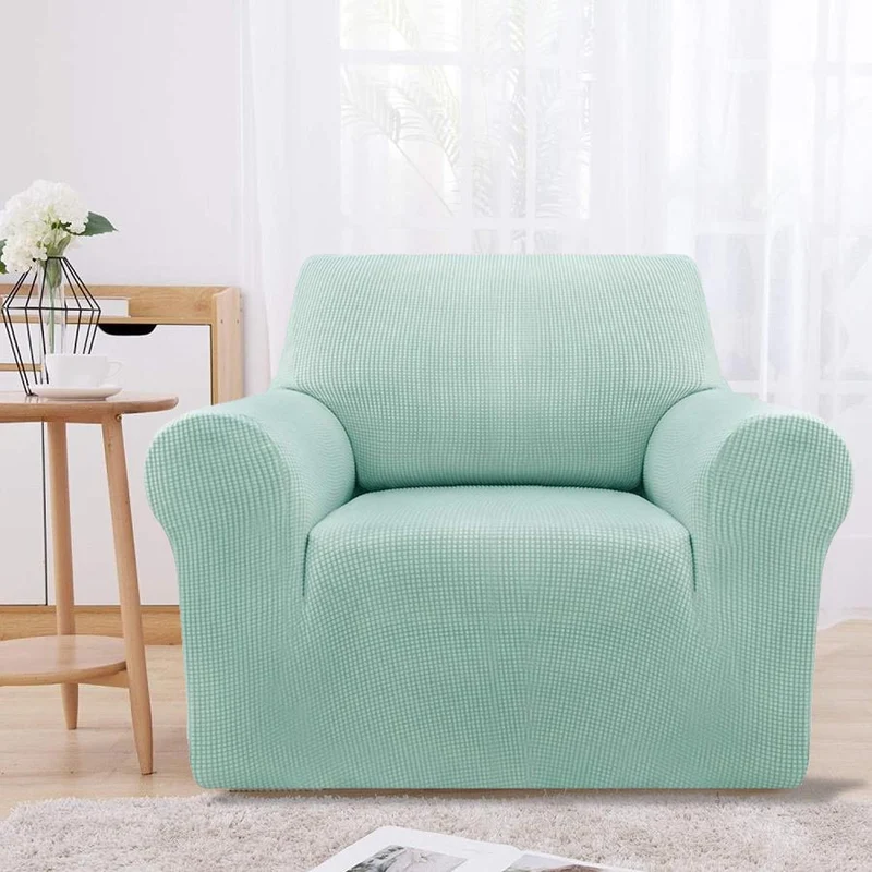 Deconovo Sofabezug Jacquard Sofaüberwurf Stretch Couchhusse Sesselbezug
