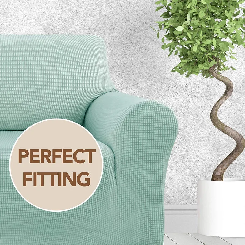 Deconovo Sofabezug Jacquard Sofaüberwurf Stretch Couchhusse Sesselbezug