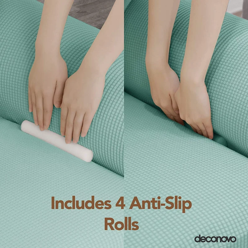 Deconovo Sofabezug Jacquard Sofaüberwurf Stretch Couchhusse Sesselbezug