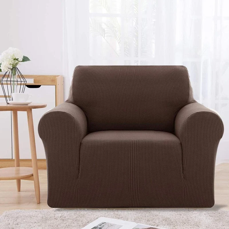 Deconovo Sofabezug Jacquard Sofaüberwurf Stretch Couchhusse Sesselbezug