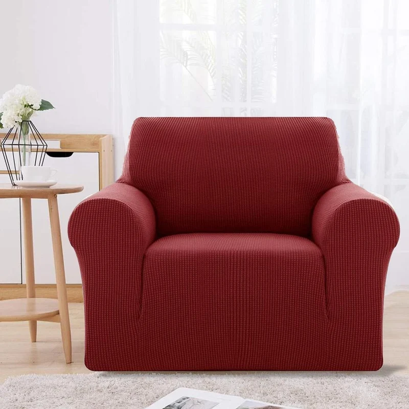 Deconovo Sofabezug Jacquard Sofaüberwurf Stretch Couchhusse Sesselbezug