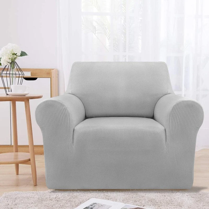 Deconovo Sofabezug Jacquard Sofaüberwurf Stretch Couchhusse Sesselbezug