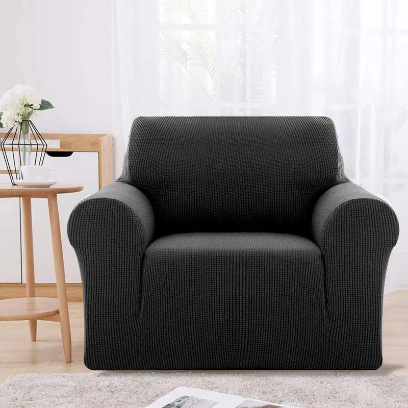Deconovo Sofabezug Jacquard Sofaüberwurf Stretch Couchhusse Sesselbezug